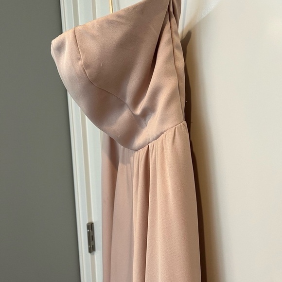 Anthropologie BHLDN Elsie Straight-Neck Satin A-Line Gown - Picture 4 of 16